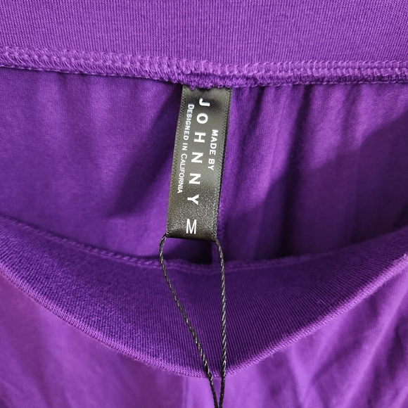 Purple wide leg pants Made by Johnny - Picture 4 of 6